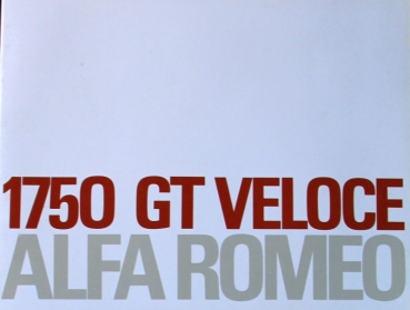 Alfa Romeo 1750 GT Veloce Modelprogram 1970 Carbrochure (0634)